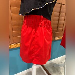 Zara red mini skirt